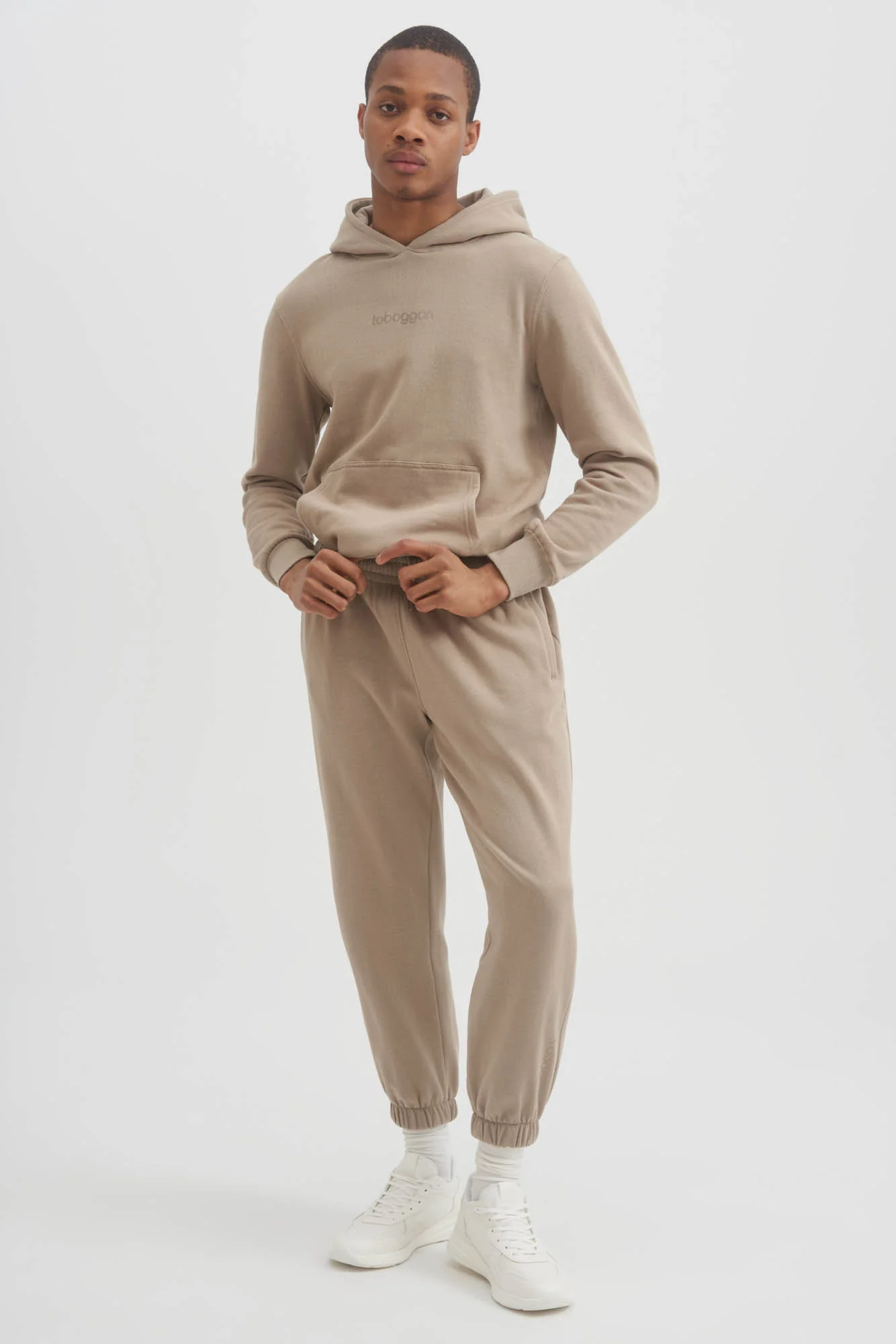 UNISEX LUXE SWEATPANTS - BEIGE - Image 3