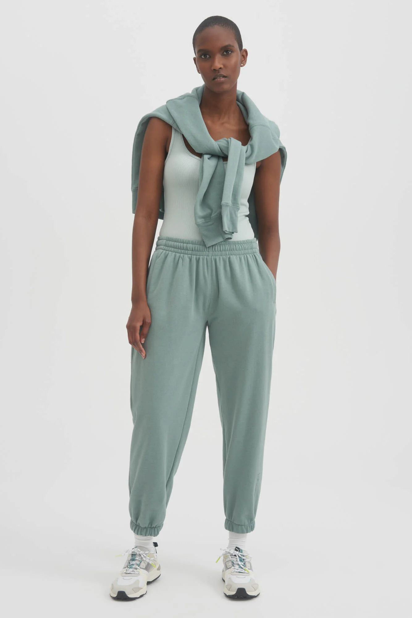 UNISEX LUXE SWEATPANTS - VINTAGE TEAL - Image 3