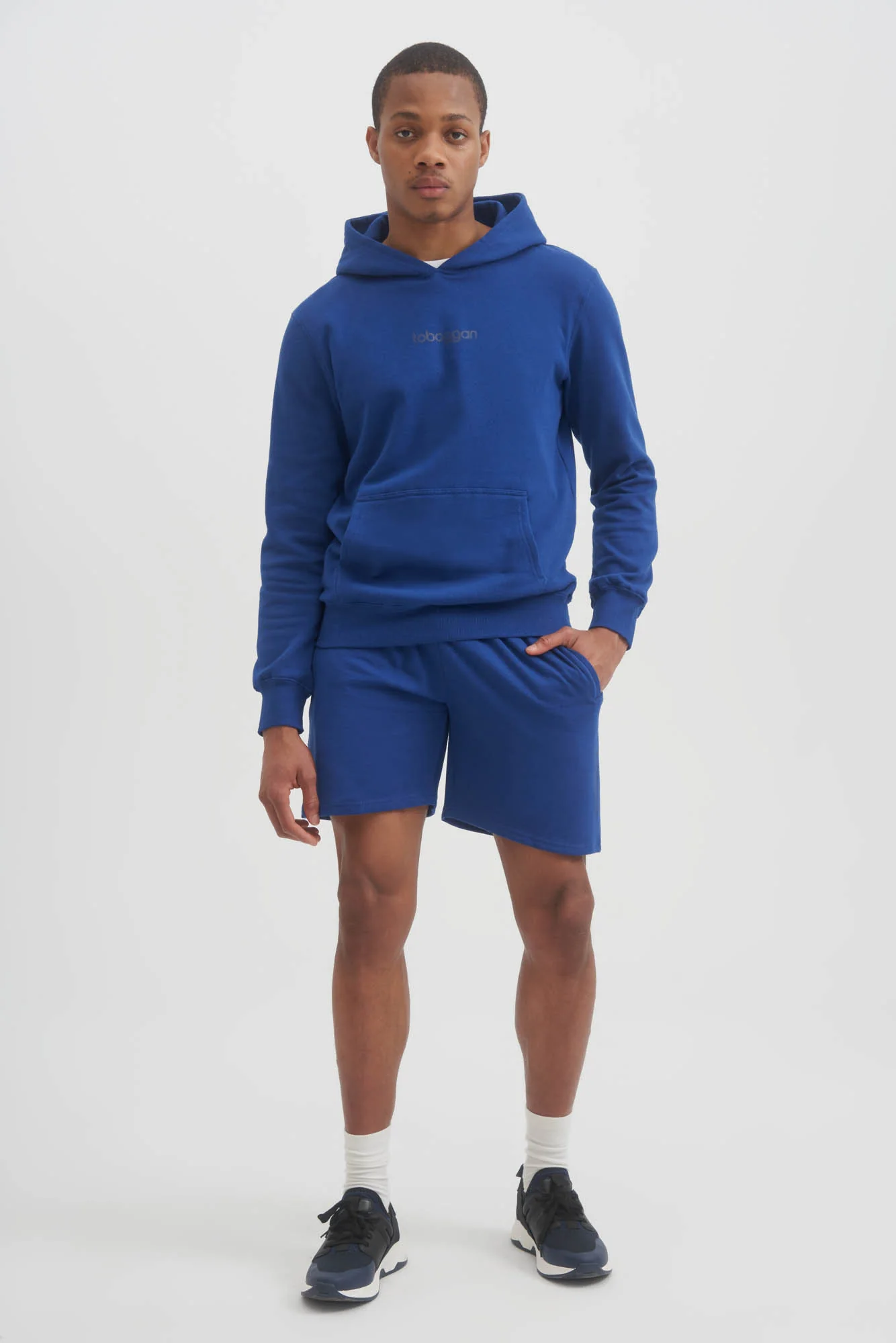 UNISEX LUXE FLEECE SWEAT SHORTS - ROYAL - Image 3
